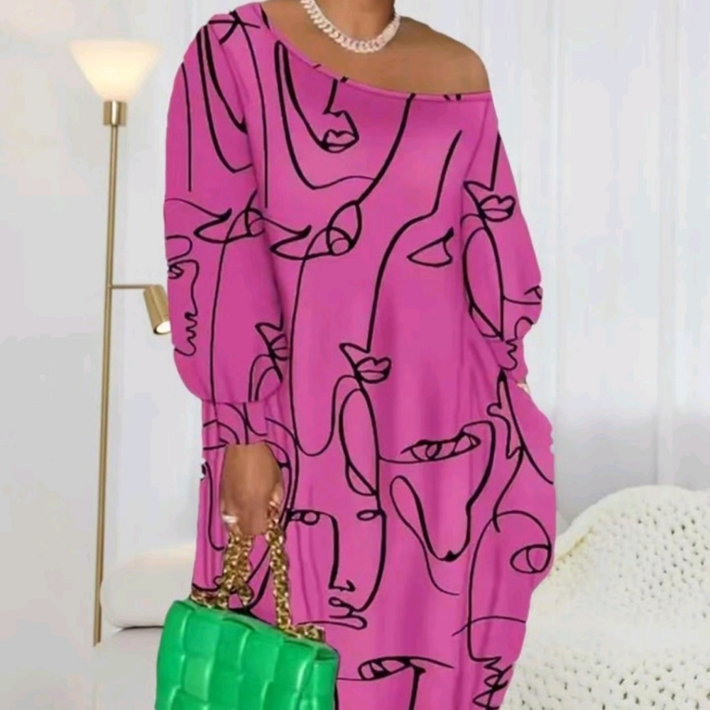 Plus Size Abstract Dress